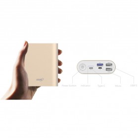 Hame H14D Power Bank QC 3.0 15000mAh - Golden - 4