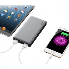 Hame P51L Lightning Power Bank 2 Port 15000mAh - Gray Silver - 4