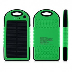 Solar Waterproof Power Bank 5000mAh - Yellow with Black Side - 3