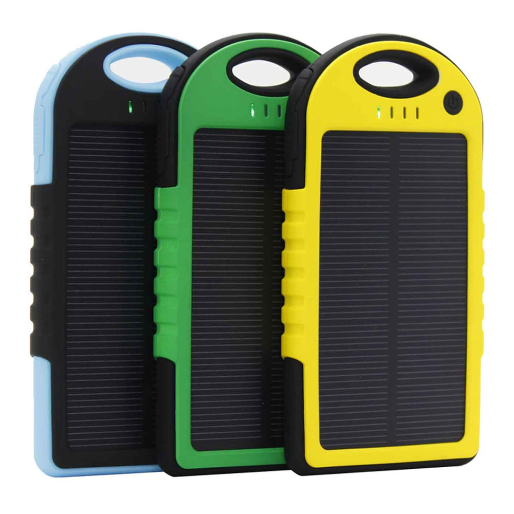 Solar Waterproof Power Bank 5000mAh Green/Black