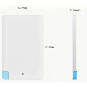 Credit Card Power Bank 3200mAh - White - 4