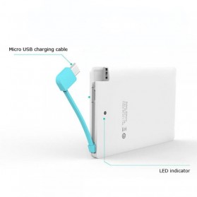 Credit Card Power Bank 3200mAh - White - 6