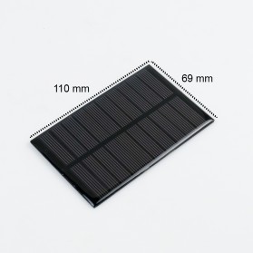 DIY Mini Solar Panel for Smartphone & Powerbank 5V 1.1W 220MA - Black - 5