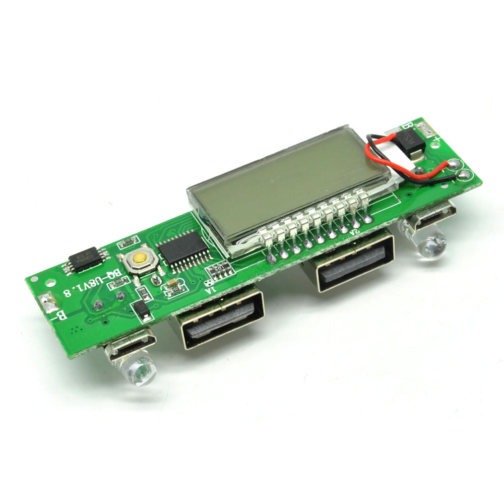 Power Bank Case DIY Circuit Board 2 USB Port LCD Power Bank Case DIY Circuit Board 2 USB Port LCD