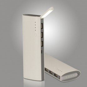 Power Bank Fast Charging LED Light 3 USB Output 10000mAh - White - 4