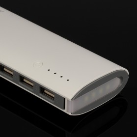 Power Bank Fast Charging LED Light 3 USB Output 10000mAh - White - 8