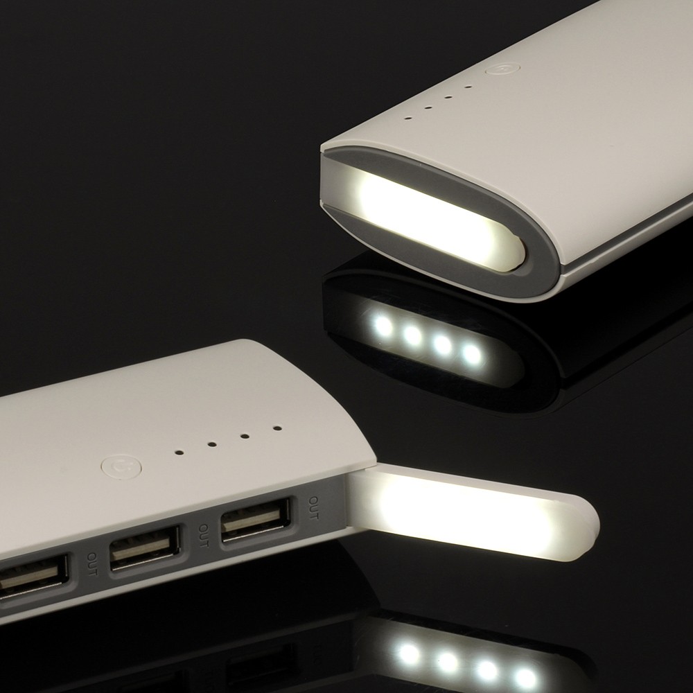 Power Bank Fast Charging LED Light 3 USB Output 10000mAh 