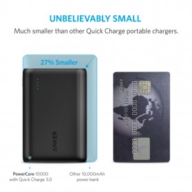 Anker PowerCore Power Bank 10000mAh Qualcomm QC 3.0 - Black - 5