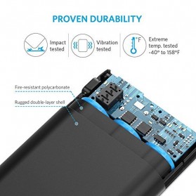 Anker PowerCore Power Bank 10000mAh Qualcomm QC 3.0 - Black - 6