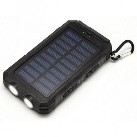 Sinofer Solar Power Bank 2 USB Port 12000mAh - Black - 1