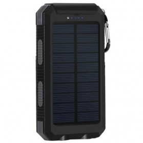Sinofer Solar Power Bank 2 USB Port 12000mAh - Black - 3