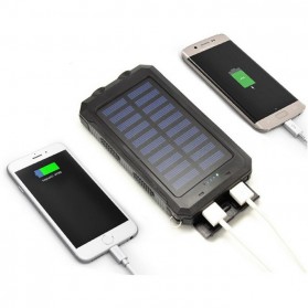 Sinofer Solar Power Bank 2 USB Port 12000mAh - Black - 4