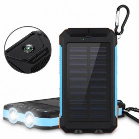 Sinofer Solar Power Bank 2 USB Port 12000mAh - Black - 7