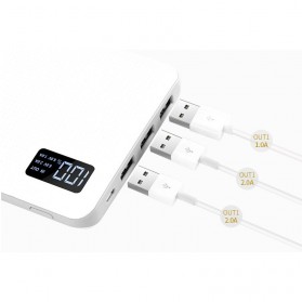 Sinofer Power Bank 3 USB Port 20000mAh - White - 5