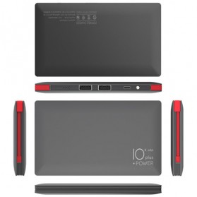 Sinofer Power Bank 2 USB Port 10000mAh Lightning and Micro USB - Black - 6