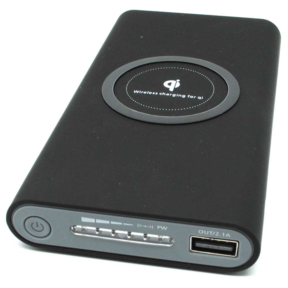 Wireless Charging Power Bank 10000mAh - Black - JakartaNotebook.com