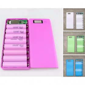 Taffware DIY Power Bank Case 2 USB Port & LCD 8x18650 - C13 - Blue - 7
