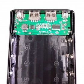 Taffware DIY Power Bank Case USB Type C Dual Output & LCD 8x18650 - C13 - Black - 3