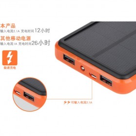 Solar Waterproof Power Bank 20000mAh - Black - 4