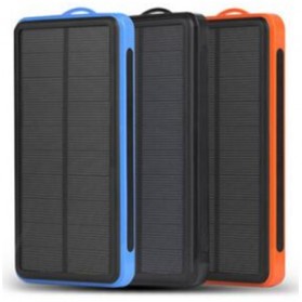 Solar Waterproof Power Bank 20000mAh - Black - 5