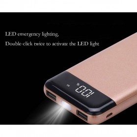 Power Bank Quick Charge 2 Port 20000mAh with LED Flash - M200 - Black - 3