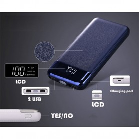 Power Bank Quick Charge 2 Port 20000mAh with LED Flash - M200 - Black - 10