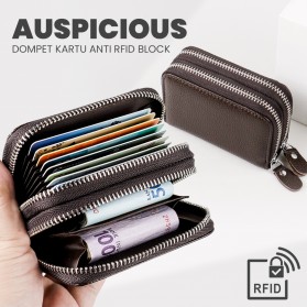As Seen On TV / Barang Unik - AUSPICIOUS Dompet Kartu Anti RFID Block Wallet Secure - KB85 - Coffee