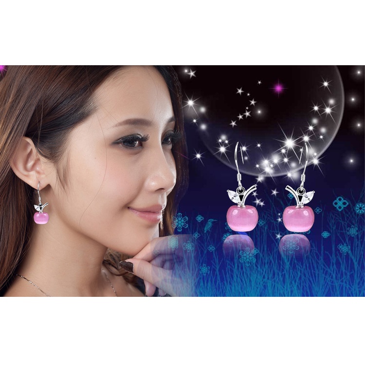 korean opal earrings 925 sterling silver anting wanita pink jakartanotebook korean opal earrings 925 sterling silver anting wanita pink jakartanotebook