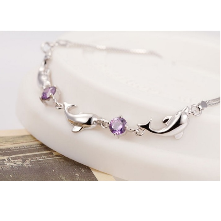 dolphin bracelet purple 925 sterling silver gelang wanita purple jakartanotebook dolphin bracelet purple 925 sterling silver gelang wanita purple jakartanotebook
