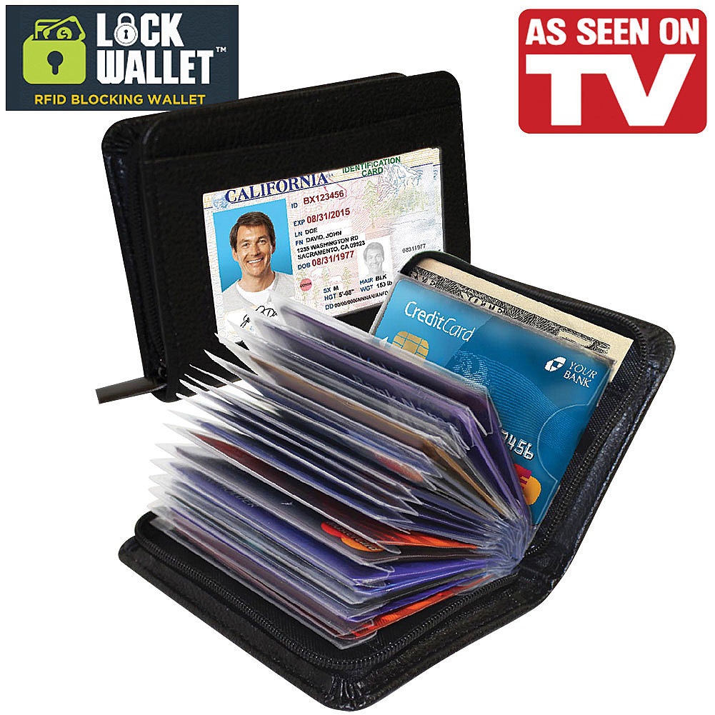 Lock Wallet Dompet Kartu Kredit Secure RFID Blocking 