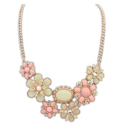 Kalung Kalung Wanita Bohemia europe exaggerated flowers clavicle chain necklage Kalung Kalung Wanita Bohemia europe exaggerated flowers clavicle chain necklage