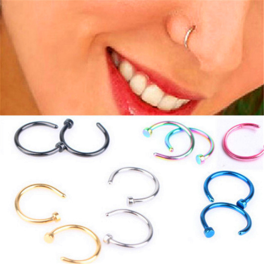 anting hidung jepit tanpa tindik 10pcs golden anting hidung jepit tanpa tindik 10pcs golden