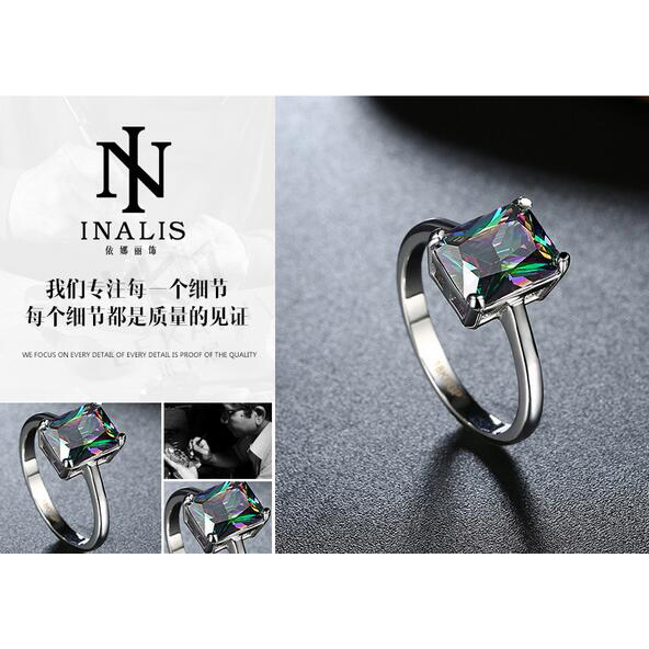 Cincin Wanita Zircon Jewel Size 7 - Silver 
