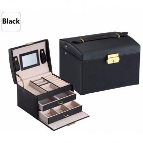 DINIWELL Kotak Penyimpanan Perhiasan 3 Layer - C468 - Black