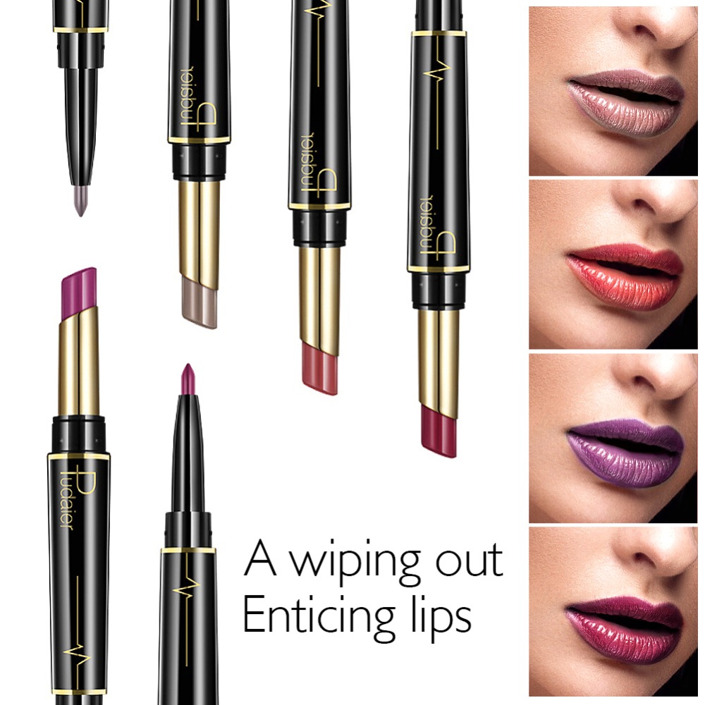 Pudaier Long Lasting Nude Color Double Head Lipstick Lip Liner No 01 Jakartanotebook Com