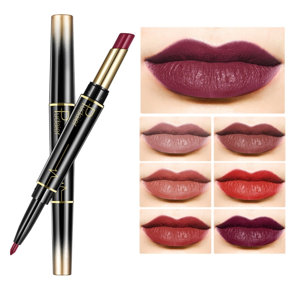 Pudaier Long Lasting Nude Color Double Head Lipstick Lip Liner No 01 Jakartanotebook Com