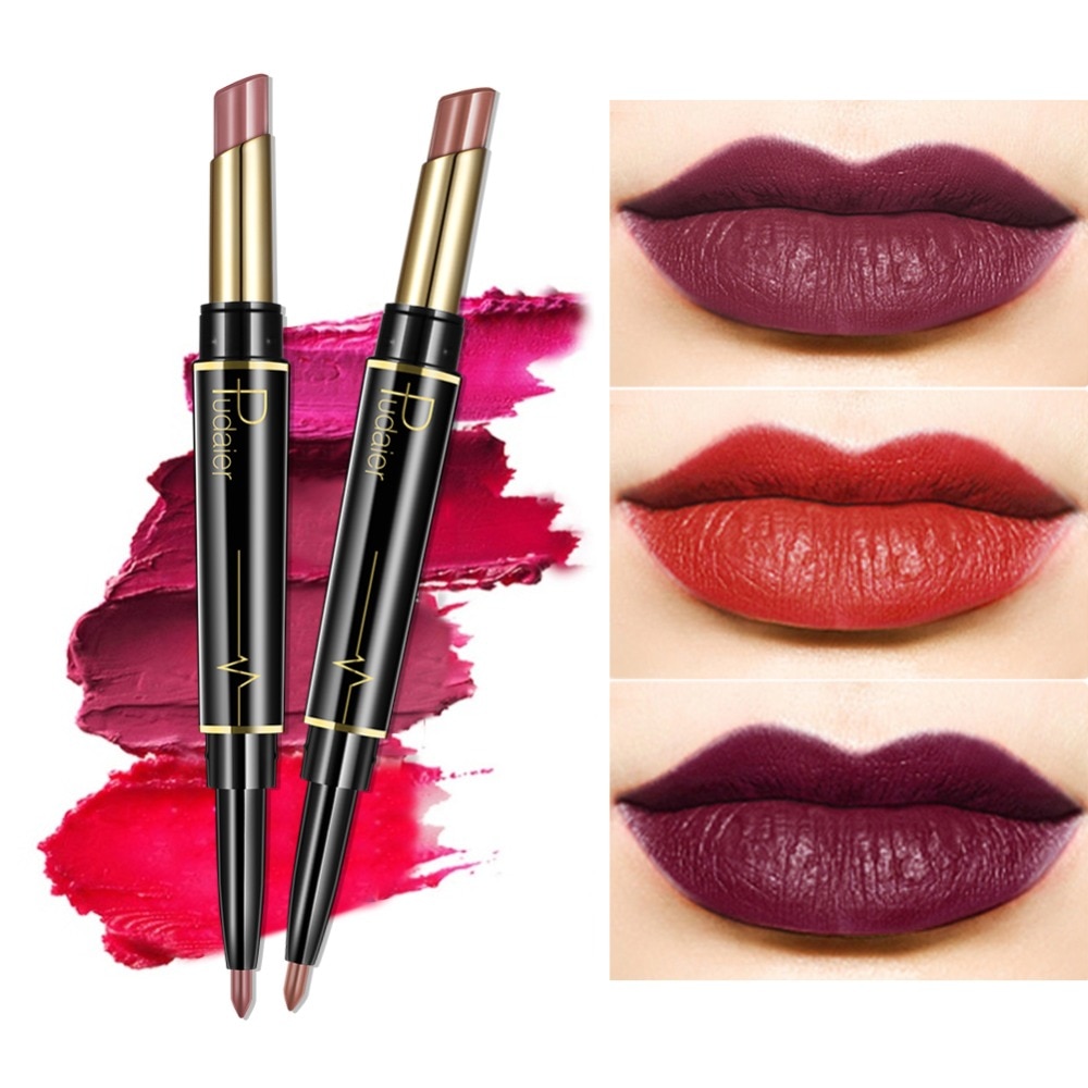 Pudaier Long Lasting Nude Color Double Head Lipstick Lip Liner No 01 Jakartanotebook Com