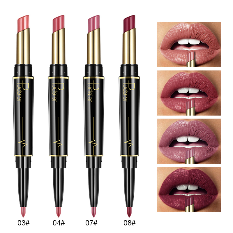 Pudaier Long Lasting Nude Color Double Head Lipstick Lip Liner No 01 Jakartanotebook Com