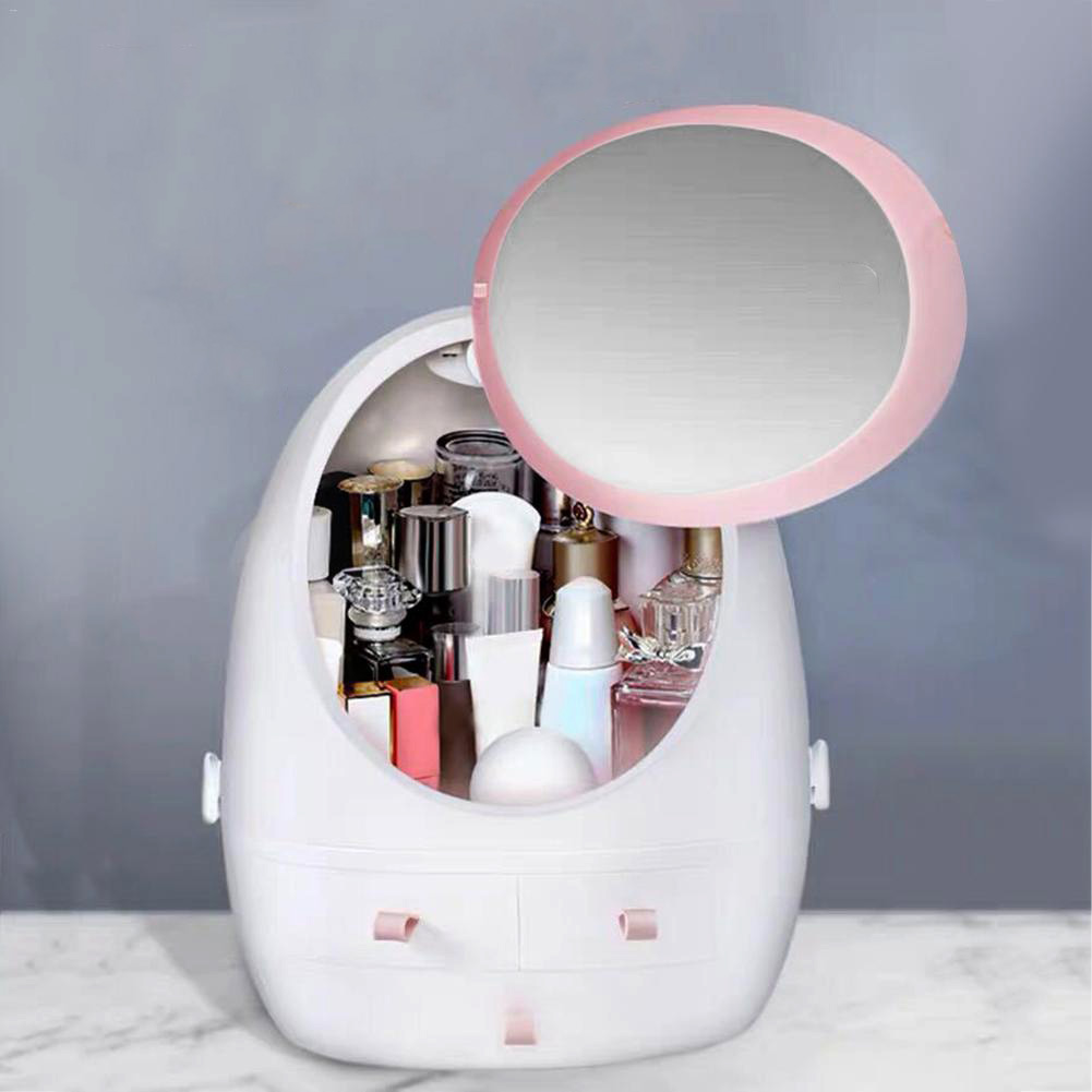 OkusLife Rak Perhiasan Make Up Storage Box dengan Kaca
