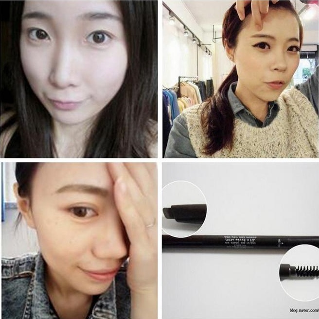 Danimer Pensil Alis Brush Anti Keringat Waterproof - Black 