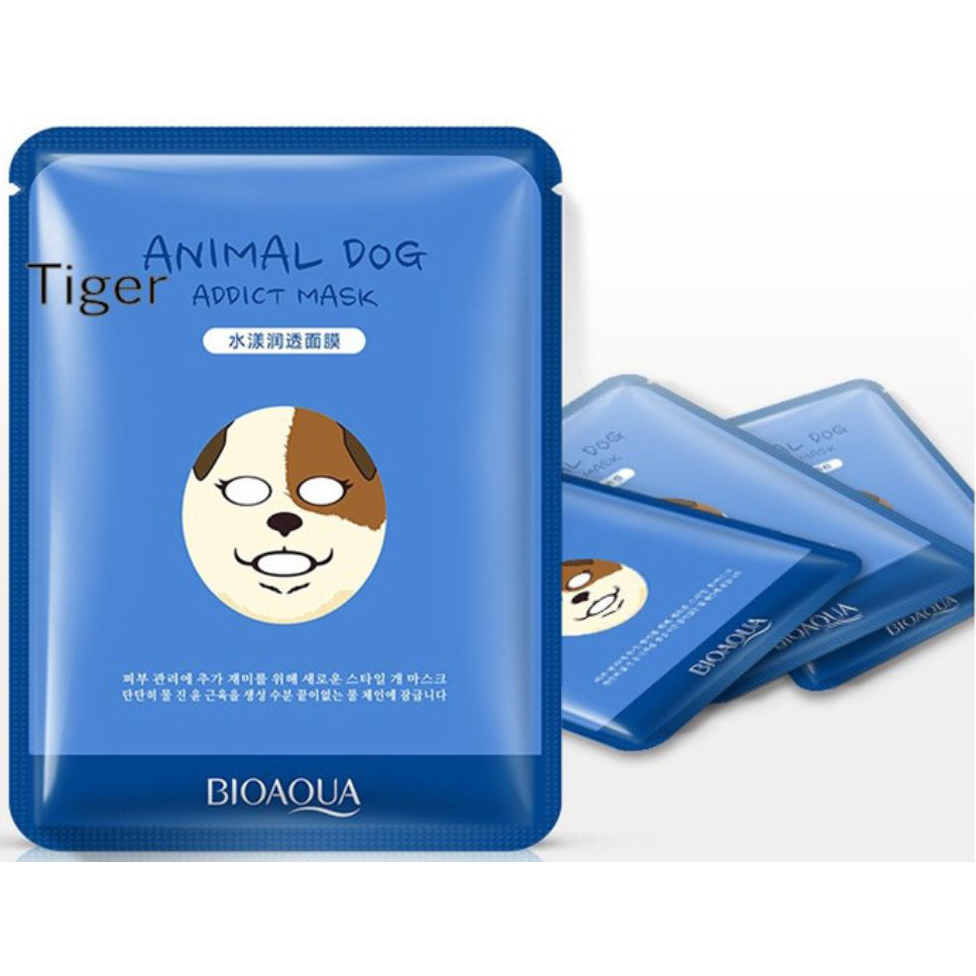 Bioaqua Masker Wajah Cute Skin Care Mask Dog 1 PCS - YGZWBZ - Blue