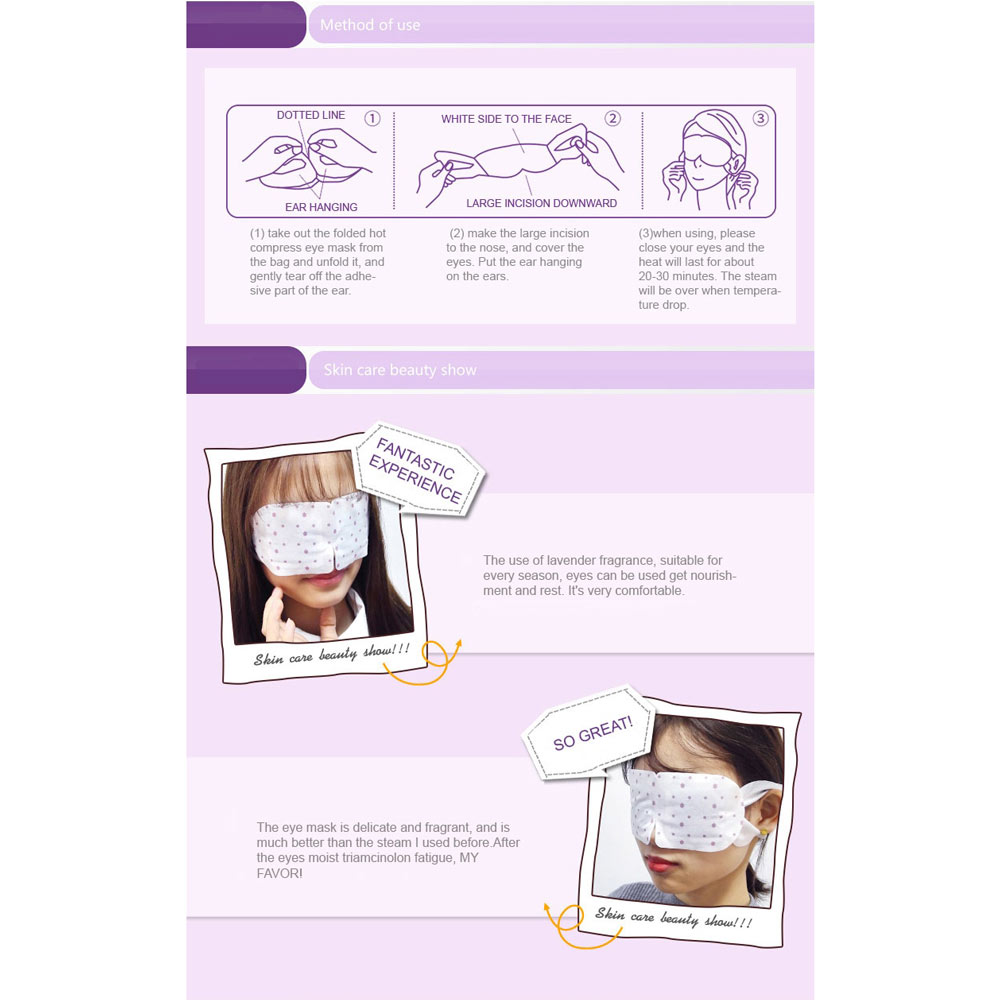 Bioaqua Masker Mata Oil Steam Hot Eyeshade Mask Lavender 1
