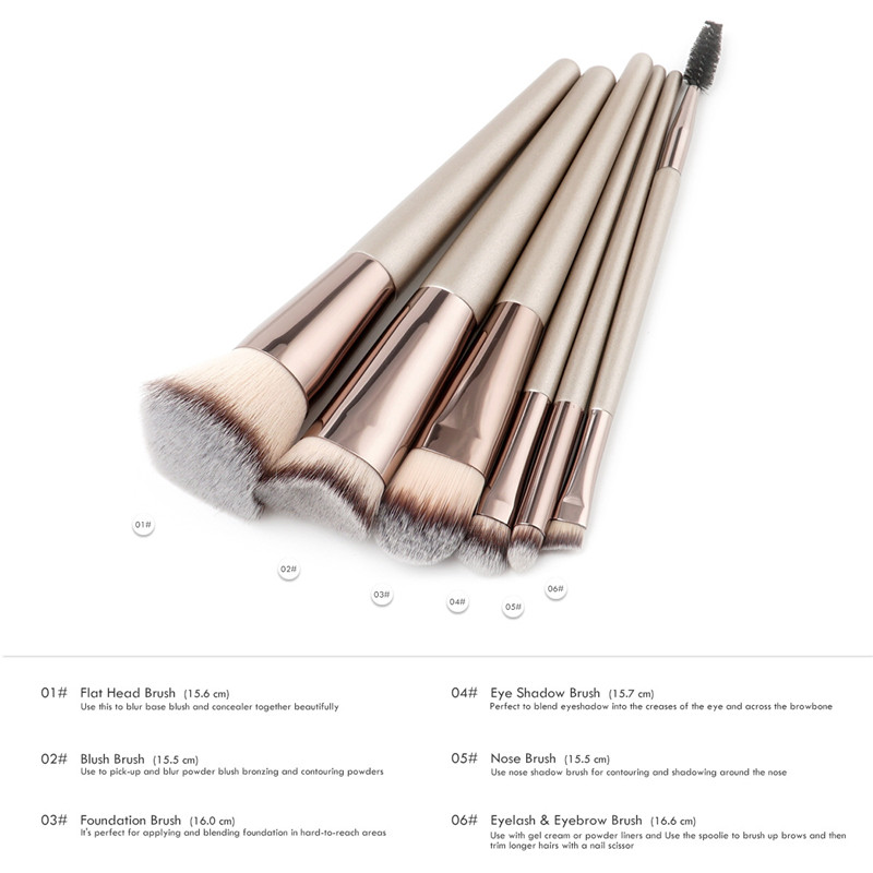 Gambar produk Kuas Aplikator Make Up Profesional 6 PCS - MAG5168