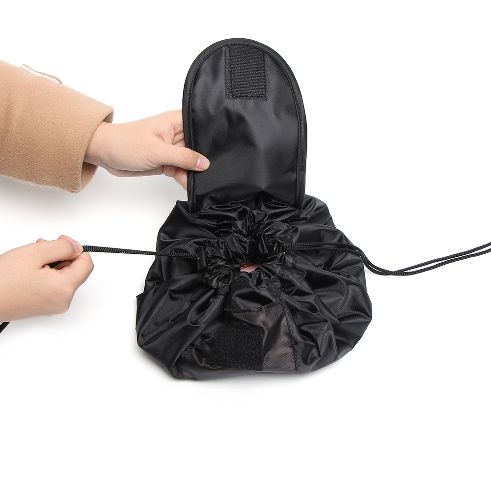 Tas Organizer Make Up Simple Travel Drawstring Bag Black Tas Organizer Make Up Simple Travel Drawstring Bag Black