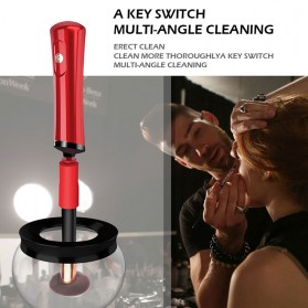 Bobosu Pembersih Kuas Makeup Elektrik Brush Cleaner & Dryer Washing Tool - HZJ01 - Black - 1