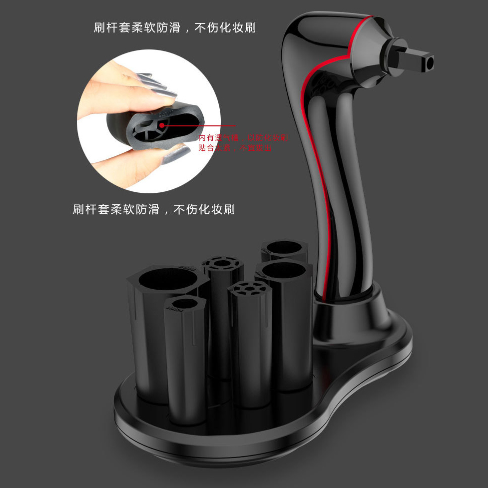 Pembersih Kuas Makeup Electric Brush Spin Cleaner Washing Tool - IF00232 - Black .