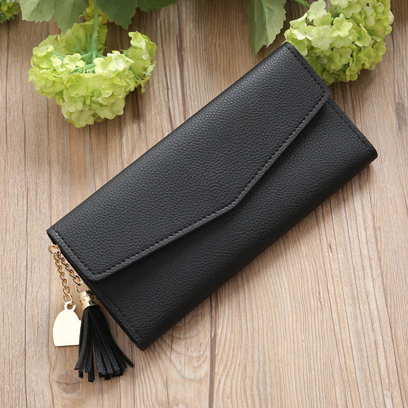  Dompet  Kulit  Clutch Wanita  104C Black 