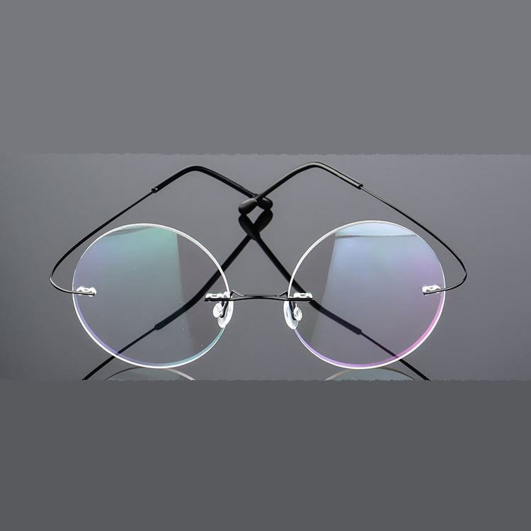Frame Kacamata Bulat Frameless Titanium Ultra Light 001 