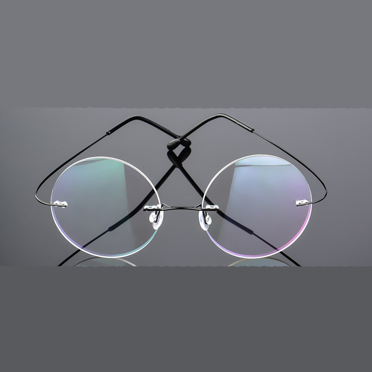 Frame Kacamata  Bulat  Frameless  Titanium Ultra Light 001 