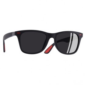 AOFLY Kacamata Pria Wayfarer Polarized Sunglasses TR90 - P21 - Black/Gray